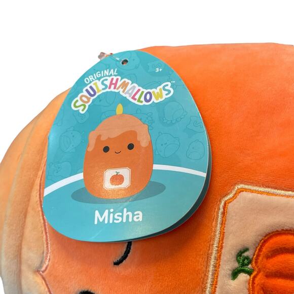Squishmallows Plush Misha Pumpkin Candle Autumn Fall Halloween Gift Orange 8" - Picture 9 of 12